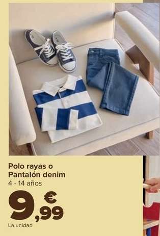 TEX - Polo Rayas O Pantalon Denim