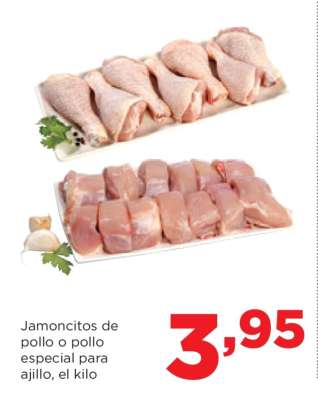 Jamoncitos de pollo o pollo especial para ajillo, el kilo