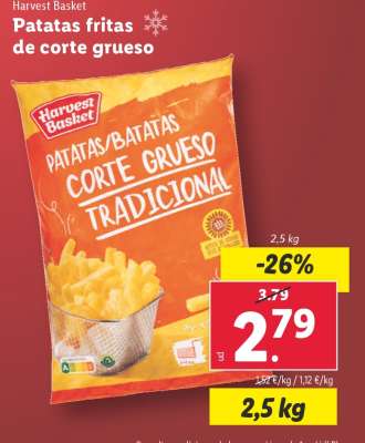 Patatas fritas de corte grueso