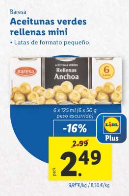 Aceitunas verdes rellenas mini