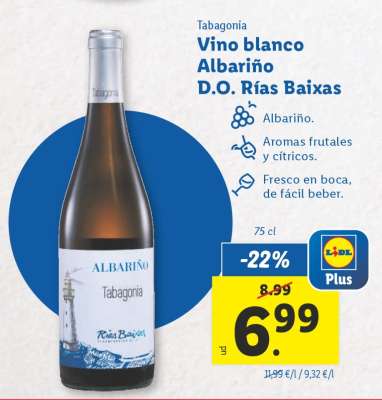 Vino blanco albariño D.O. Rías Baixas
