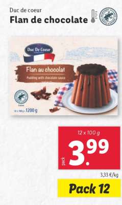 Flan de chocolate