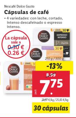 Nescafé Dolce Gusto Cápsulas de café