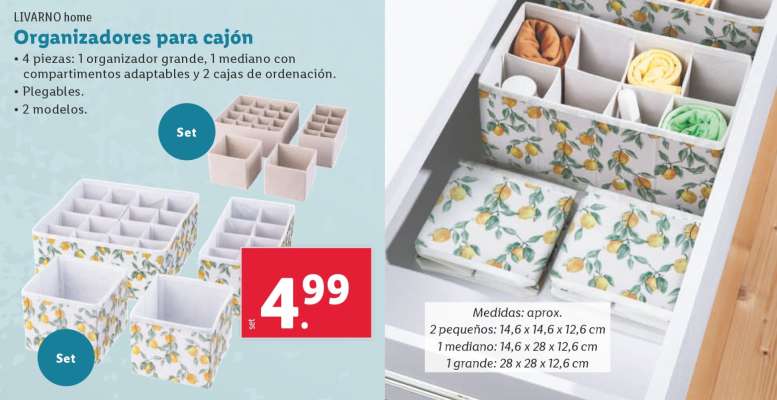 Organizadores para cajón