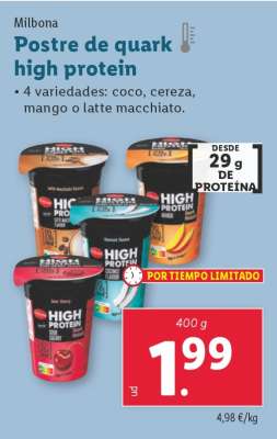 Postre de quark high protein