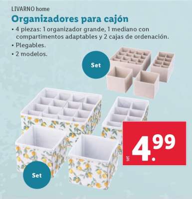 Organizadores para cajón