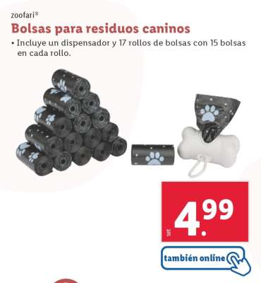 Bolsas para residuos caninos