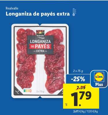 Longaniza de payés extra