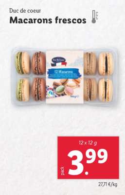 Macarons frescos
