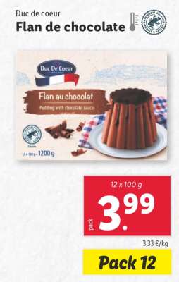 Flan de chocolate