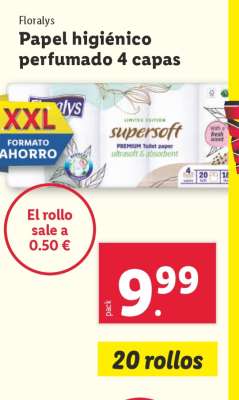 Floralys Papel higiénico perfumado 4 capas