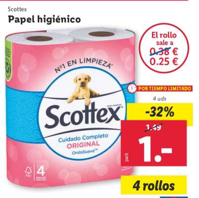 "SCOTTEX" PAPEL HIGIÉNICO