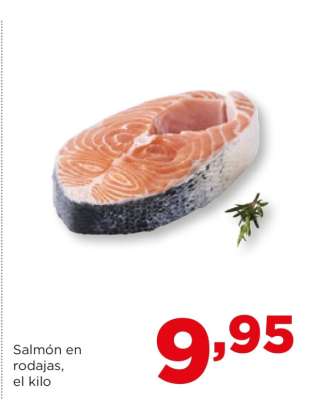 Salmón en rodajas, el kilo