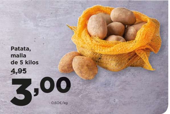 Patata, malla de 5 kilos
