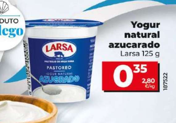 Yogur natural azucarado