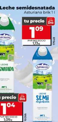 Leche semidesnatada