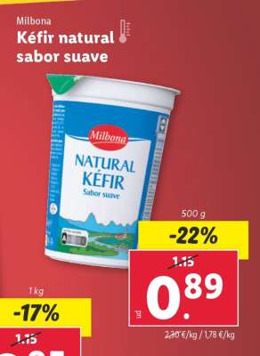 Kéfir natural sabor suave