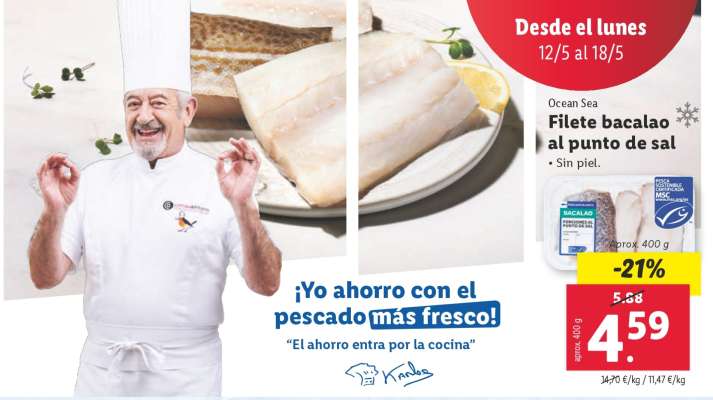 Filete bacalao al punto de sal