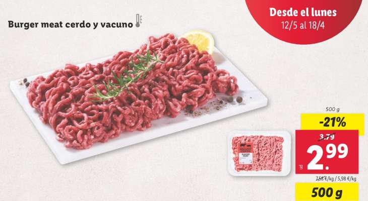 Burger meat cerdo y vacuno