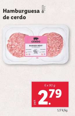 Hamburguesa de cerdo