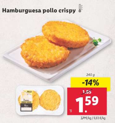 Hamburguesa pollo crispy