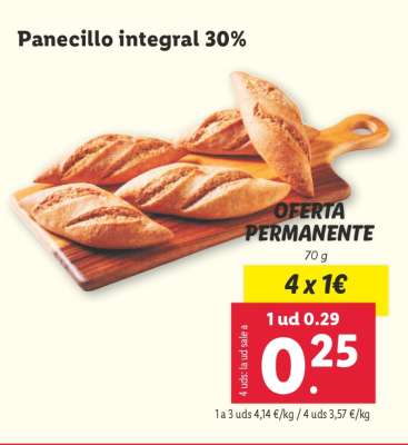 Panecillo integral 30%