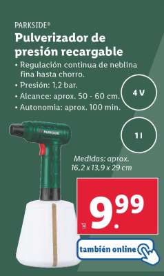 Pulverizador de presión recargable