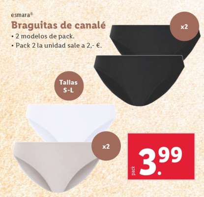 Braguitas de canalé
