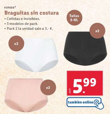 Braguitas sin costura