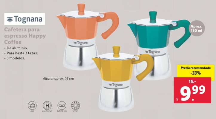 Cafetera para espresso Happy Coffee