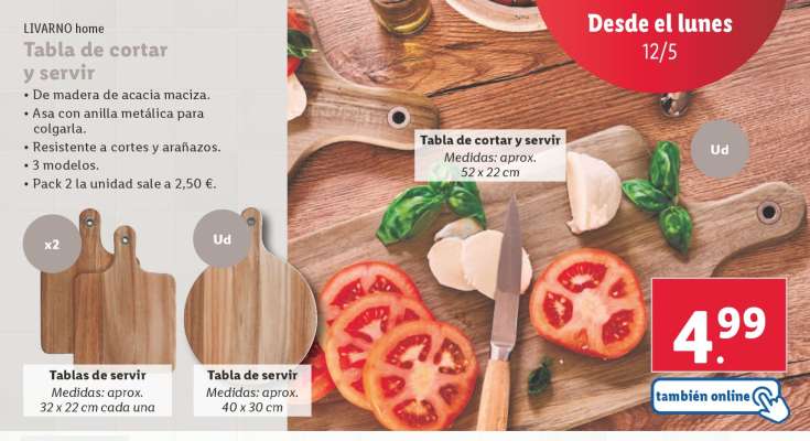 Tabla de cortar y servir
