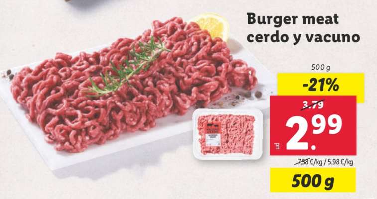 Burger meat cerdo y vacuno
