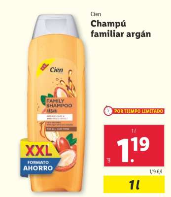 Champú familiar argán