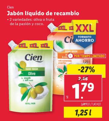 Cien Jabón líquido de recambio