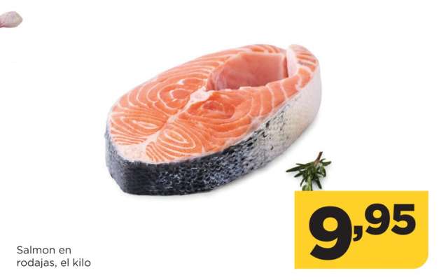 Salmón en rodajas, el kilo