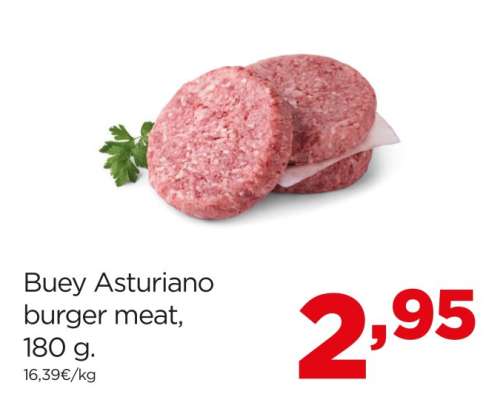 Buey Asturiano burger meat, 180 g.