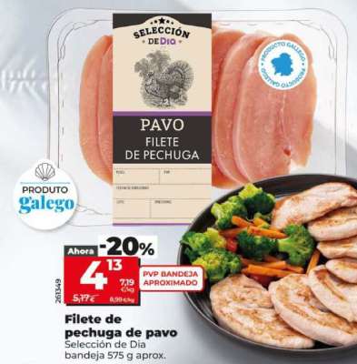 Filete de pechuga de pavo