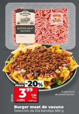 Burger meat de vacuno