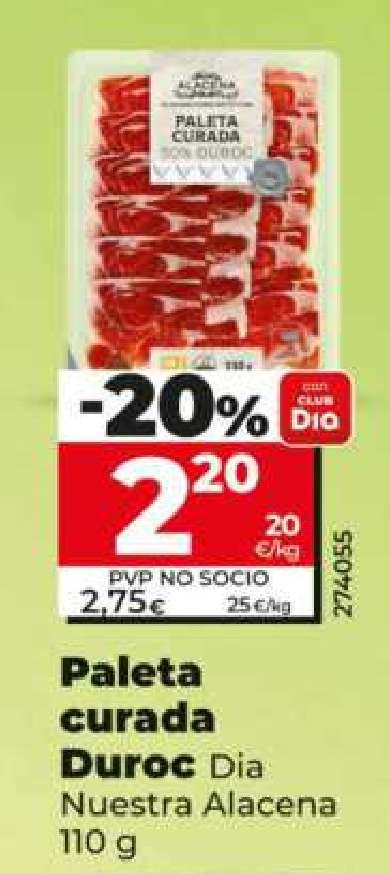 Paleta curada Duroc