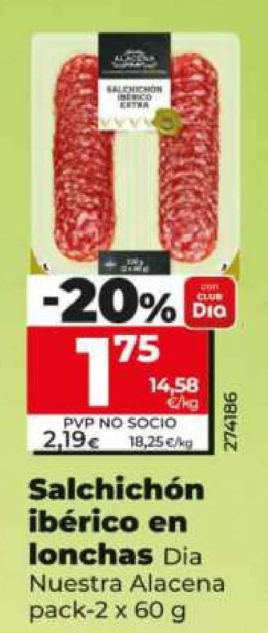Salchichón ibérico en lonchas