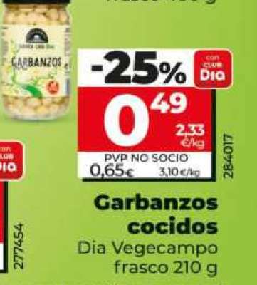 Garbanzos cocidos