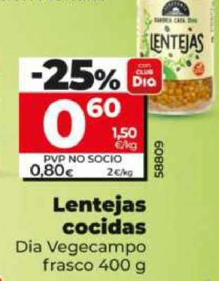 Lentejas cocidas