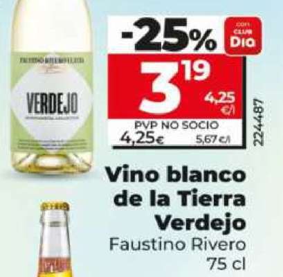 Vino blanco de la Tierra Verdejo