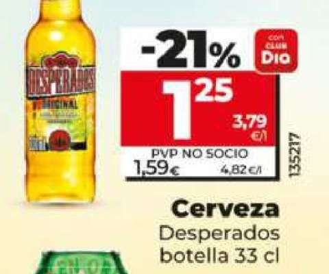 Cerveza Desperados botella 33 cl