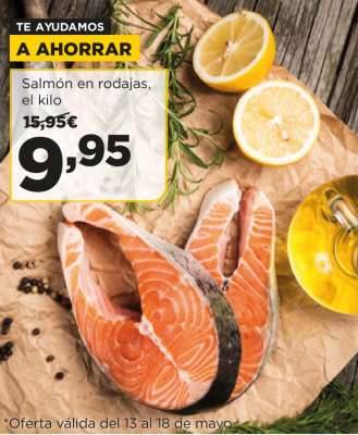 Salmón en rodajas, el kilo