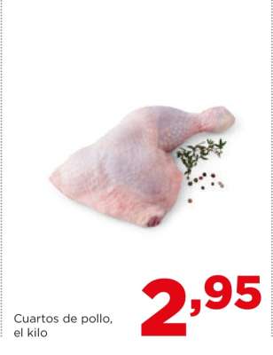 Cuartos de pollo, el kilo