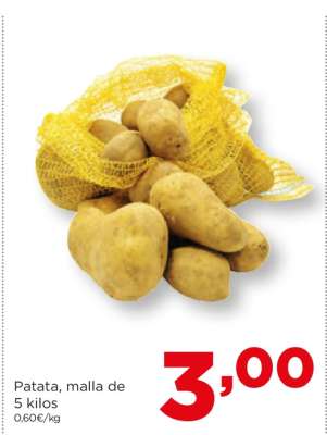 Patata, malla de 5 kilos