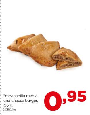 Empanadilla media luna cheese burger