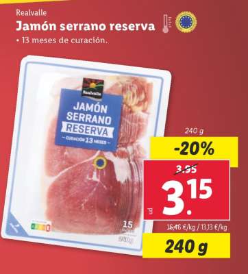 Jamón serrano Reserva