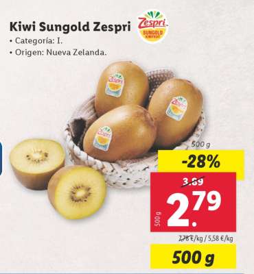 Kiwi sungold zespri